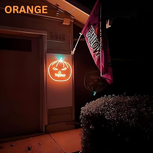 Image of HEADLY 5-Metre Neon Orange Light Strip with 600 LEDs and 12V Adapter - Ideal for Wall Decorations,Parties Celebrations,Bars and Custom Neon Displays (Pack of 1)