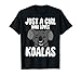 Just A Girl Who Loves Koala Funny Women Cute Riing Koala T-Shirt