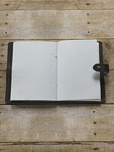 Tuk Tuk Press, Ranger Edition, Handmade Buffalo Leather Journal, Rustic Weathered Design, 200 Tree Free Thick Recycled Blank Cotton Pages, (8 Inches X 6 Inches) #TOP4
