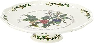 Portmeirion Home & Gifts Pierced Footed Cake Plate, Ceramic, Multi-Colour, 26.6 x 26.6 x 7 cm