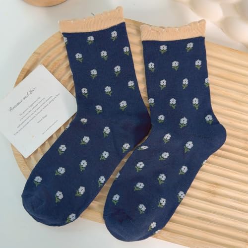 1Pair Cute Women Ankle Length Socks Japanese Style Bow Mid-tube Stockings Summer Breathable Retro Dots Casual Socks3