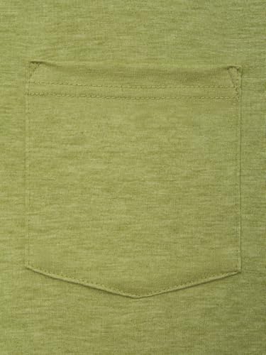 Hardaddy Men's Business Casual Golf Polo Shirt with Pocket Work Tops with Collar Short Sleeve Stylish Summer Contrast Color Basic Pullover Tee Slim Fit Light Green XXL — view 4