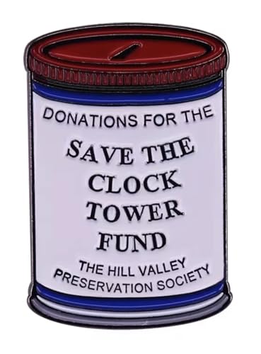 Save the Clock Tower �t�@���h�R���N�V���� Can Donations Back to the Future Marty McFly Doc Brown DeLorean 80�N��N���V�b�N���B���e�[�W�f�� 1.2�C���` �G�i�����s���o