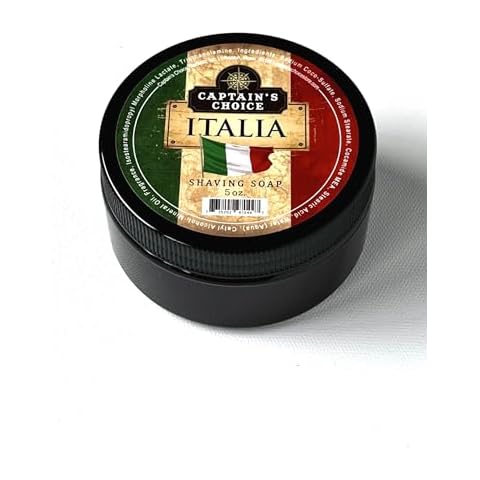 Captain's Choice Italia Almond Scent Shaving Soap - 5 oz, Off White Cover