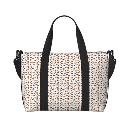 Sac de voyage polyvalent avec motif écureuil mignon grand format mixte