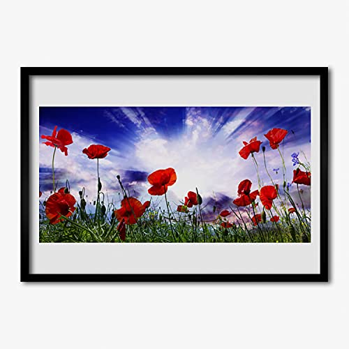 Affiche encadrée 100x70 cm Tulup maki plante nature pour décoration murale