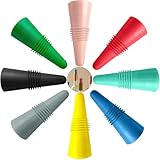 MATJEPAW Wine Stoppers, 8 Pcs Silicone Wine Stopper for Wine Bottles Keeps Wine Fresh, Beverage Bottle Sealer