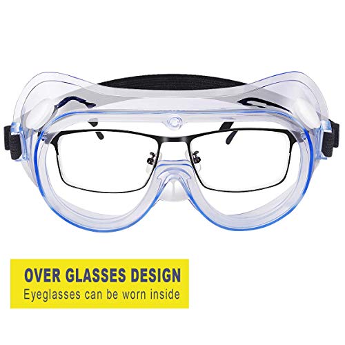 Yuntuo 2 Pack Safety Goggles, Anti-Fog Protective Safety Glasses, Eye Protection #TOP2