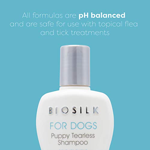 Biosilk For Dogs Silk Therapy Puppy Tearless Shampoo For Dogs | Best Shampoo For Puppies And Great For All Dogs | 12 Oz Bottle Of Dog Shampoo - 2 Pack #TOP4