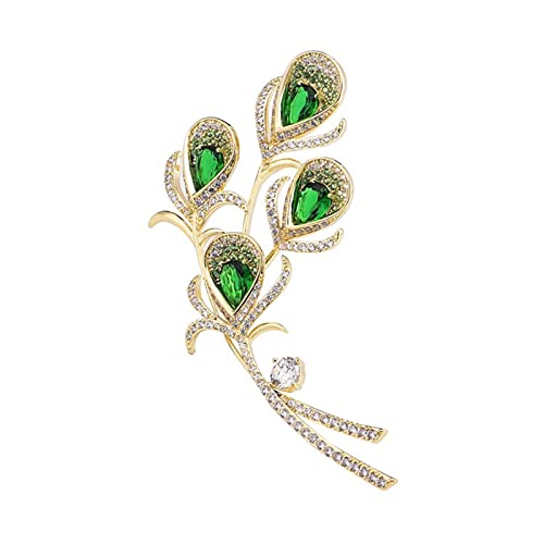 Broche classique style ancien vert paon à offrir pour un anniversaire