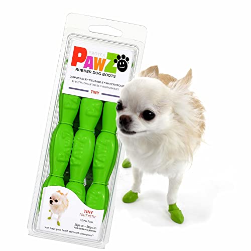 PawZ Rubber Dog Boots for Tiny Paws