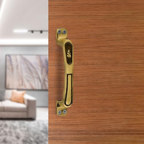 Image of Door Handle Cool Door Handles for Main Door Aluminum (7 Inch), Antique- Finish Door Handles for Home and Office for Wooden & Glass Door Handle, Pull Door Handle (Pack of 2 Pair, Ganesh)