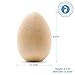 Fake Eggs to Paint, Pack of 5 Smooth Standable Wooden Eggs for Crafts, 3-1/4 Inch Wooden Easter Egg Decor, Wood Chicken Egg to Paint & Dye, by Woodpeckers