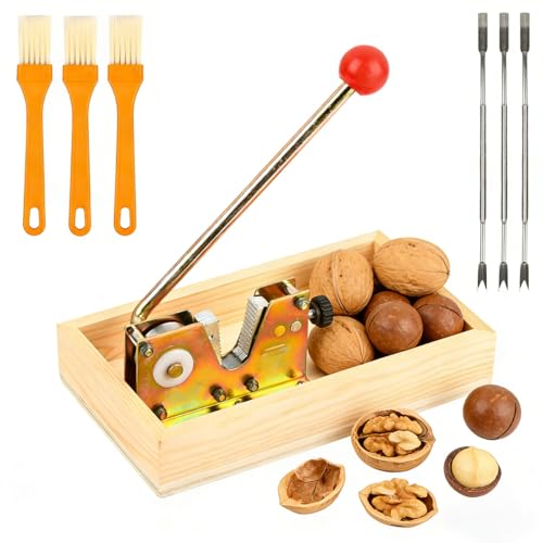 OctBird Pelador de Frutos Secos, Partidor Almendras Maquina Cascanueces Cascador de Almendras, Abridor de Pistachos, Robusto Cascanueces para Nueces, Parte Nueces, Rompe Avellanas