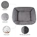 TWDEPART Orthopädisches Hundebett für mittelgroße Hunde, waschbares Plüsch-Hundesofa mit Cordbezug, rutschfest, Hellgrau, 73x60 cm