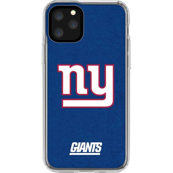 Skinit Clear Phone Case Compatible with iPhone 11 Pro - Officially Licensed NFL New York Giants Distressed Design