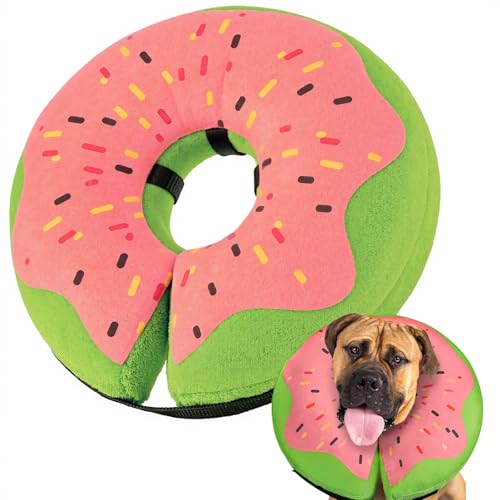 Gimars Collare Gonfiabile Cane XL per Recupero Post Intervento, Circonferenza Collo 45,7–63 cm, Ciambella Cane Post Intervento Morbida, Alternativa al Collare Elisabettiano per Cani Grandi