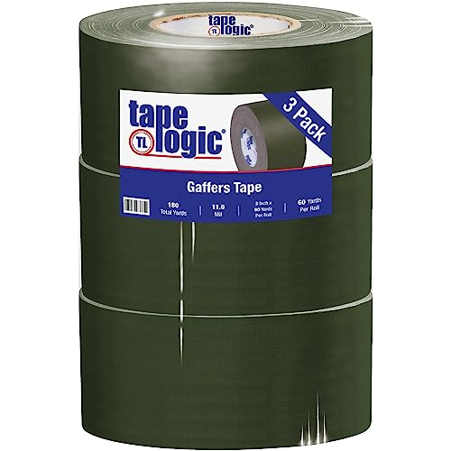 3-inch x60 yds. Green (3 Pack) 11 Mil Gaffers Tape