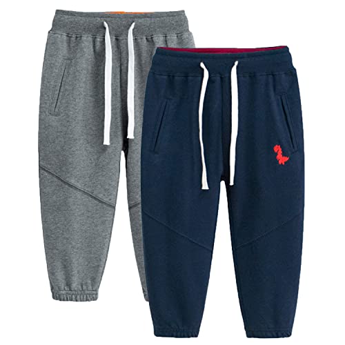 EISHOW Toddler Boys Girls Cotton Sweatpant Jogger Pants Cartoon Dinosaur Active Sports Leggings for Kids 2-7 Years Old