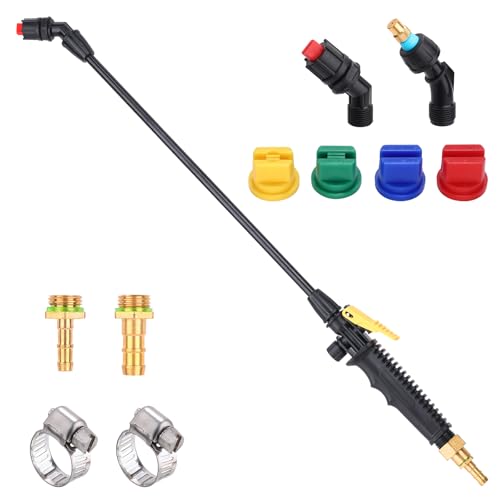 Acid Resistant Sprayer Wand with Fan Nozzles, Pump Replacement Sprayer Wand with 1/4
