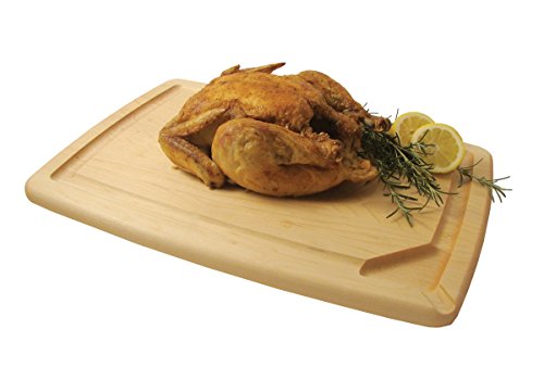 J.K. Adams 20-Inch-by-14-Inch Maple Wood Double-Sided Pour Spout Carving Board