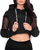 PASSFORM: Der Pullover hat eine Kapuze und sitzt sehr locker was einen absolut perfekten Tragekomfort garantiert. Er ist kurz geschnitten, sodass man ab dem Bauchnabel bauchfrei ist. Kombiniert mit einer High Waist Hose, ist dieser kurze geschnittene Pullover ein echter Hingucker.