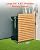 VEVOR Wood Privacy Fence, 39" W x 61" L, 1-Panel Air Conditioner Fence Screen, Pool Equipment Enclosure with Metal Stakes, Easy DIY Installation, Outdoor Trash Can Hider for Garden Decoration