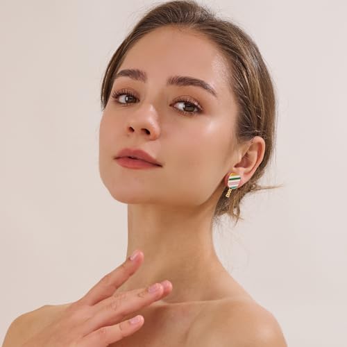 COORWEEL Sport Themed Statement Earrings 2 Pairs Pickleball Novelty Stud Earrings for Women Sports Jewelry Gift