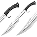 Honshu Spartan Sword and Sheath - 7Cr13 Stainless Steel Blade, Grippy TPR Handle, Stainless Steel Guard - Length 23"