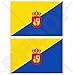 Produktbild Vinyl-Aufkleber, Motiv: Flagge der Kanarischen Inseln, Spanien, Islas, Kanarien, Spanisch, 100 mm, 2 Stück