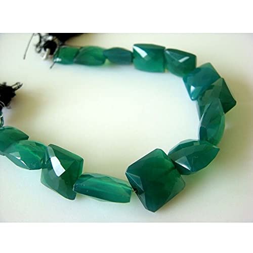 Perles de chrysoprase verte naturelle facettées 6-11mm pour création de bijoux DIY