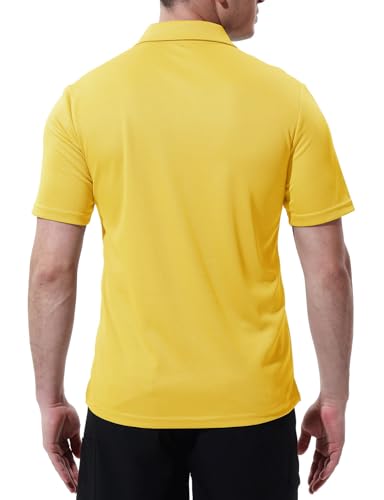 Image of Rdruko Men's Polo Shirts Short Sleeve Quick Dry Outdoor Golf Sports Shirts with Pocket