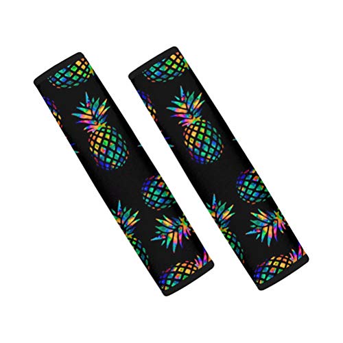 Giftpuzz Funky Pineapple Seat Belt Covers Womens Auto Interior Car Accessories Seatbelt Shoulder Pads Soft Neoprene Material Comfort Travel Stress Reduce Backpack Shoulder Strap Cushion Cover 2Pc #TOP20