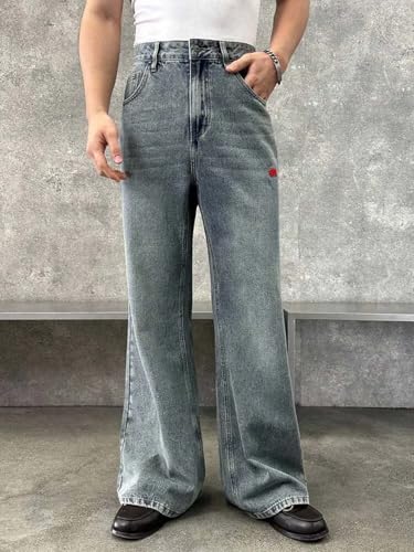 Image of KOTTY Men Jeans || Baggy Fit Jean's for Man || Loose Fit Low Rise Denim || Stretchable Casual Wear Jean,s || Dance Rap Rapping Style Pant for Men || Denim Cotton Jeans