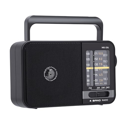 Radio portátil AM FM SW con antena retráctil y batería miniatura 4