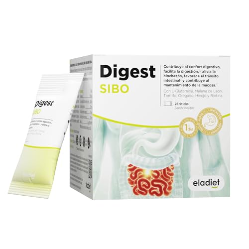 DigestSIBO - Niveles y Distribución Normal de la Flora Intestinal - Con Oregano, Hinojo, Tomillo, Melena de León, L-Glutamina y Biotina | ELADIET