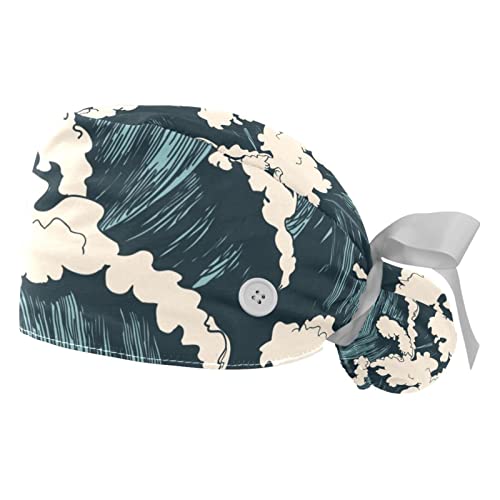 Chapeaux bouffants JDEZ anti-sueur pour cheveux longs et courts