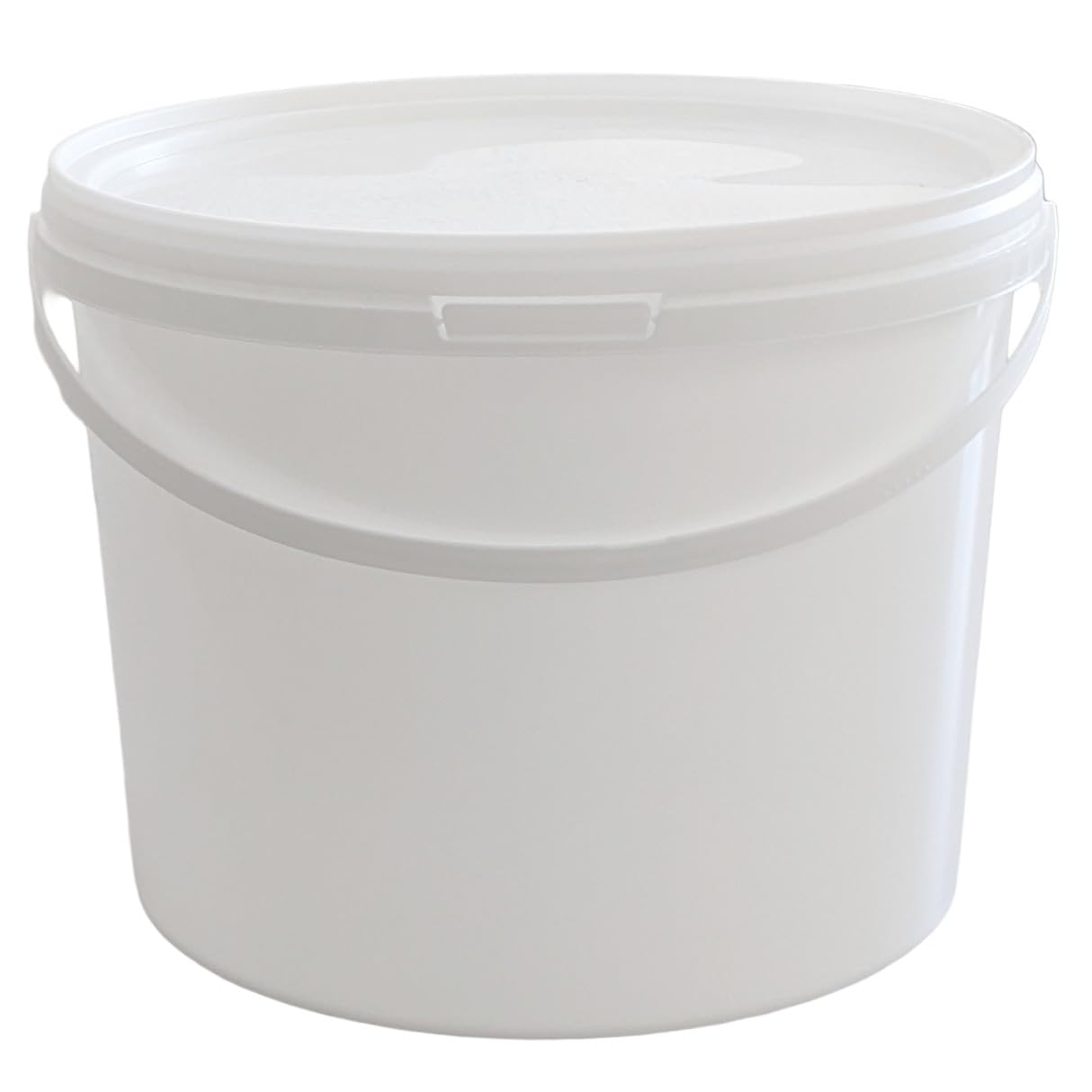 plasteo® Cubo de plástico vacío, color blanco, 5, 10, 20, 30 litros (30 unidades, 10 litros)