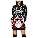Hanxiulin Weihnachtskleid Mädchen Drucke Tasche Hüfttasche Lange Ärmel Hoodies Sweatshirts Kleid Partykleid Santa Weihnachtsdrucke O Neck Off Shoulder Lange Ärmel Satin