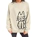 Lytiarul Cat Sweatshirts for Women Graphic Oversized Sweatshirt Funny Long Sleeve Shirt Cute Pullover Fleece Hoodie Tops(Light Apricot,L)
