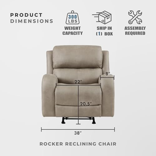 Sillón reclinable tapizado marrón cómodo miniatura 4