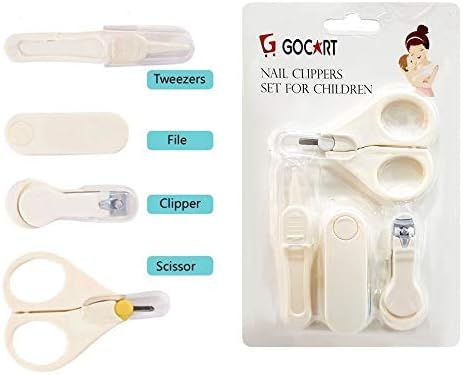 NIRVA WITH DEVICE OF WOMEN PICTURE Baby Care Infant Nails Scissors Tweezers and Nail File Grooming Manicure Kit (White)