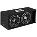 CT Sounds Dual 12” 2600W Complete Bass Package with Loaded Subwoofer Box and Amplifier