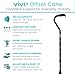 Vive Walking Cane for Women, Men, Elderly - Patented Offset Grip - Lightweight Adjustable Walking Aid with a Non-Slip Tip - Sturdy Balancing Mobility Aid for Seniors