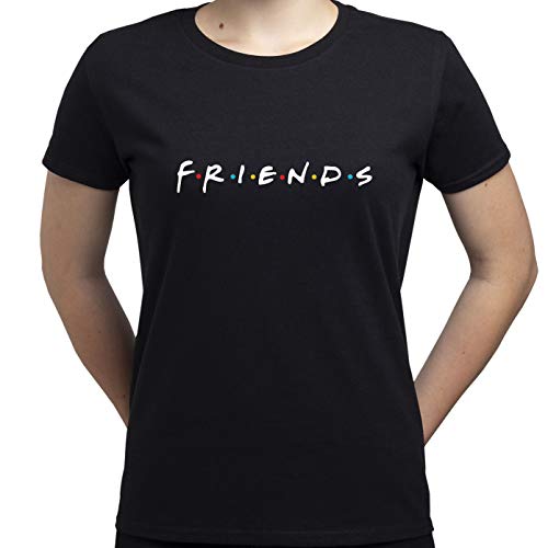EUGINE DREAM Friends Logo Friends TV Series T-Shirt Femme Noir XL
