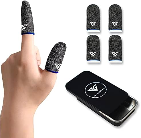 Progameplays Finger Sleeves for Gaming, Pubg Cod Mobile Phone, Breathable, Anti Sweat, Anti Dryness, Gaming Phone Compatible, Ultra Sensitive Finger Gloves (Hybrid Mixed)