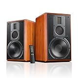 HiVi-Swans M5A Hi-Fi Bluetooth Bookshelf Speakers - Professional Studio Monitor Speakers - 8 inch Powered Home Wi-Fi Speakers, Explosive Bass Sound for Big Room