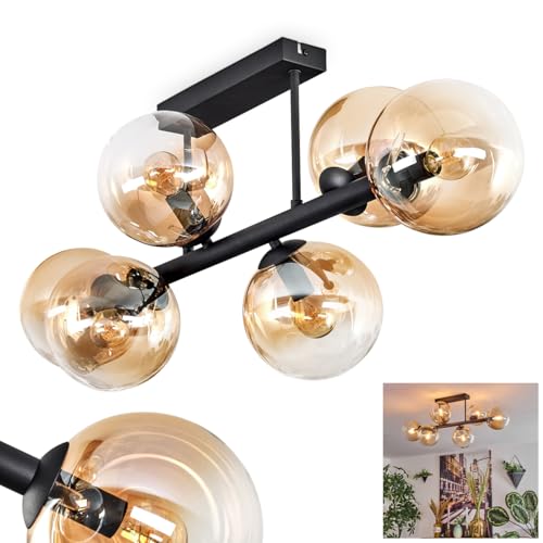 Plafonnier à 6 ampoules Gastor pour illuminer chaleureusement votre salle à manger