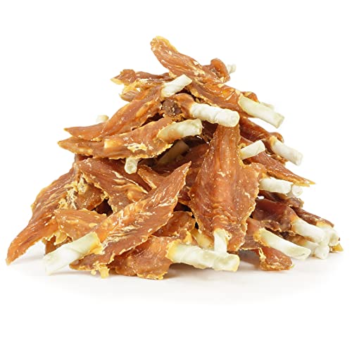 Mon2Sun Dog Rawhide Twist 4-4.5 Inch Chicken Wrapped Rawhide Sticks For Puppy And Small Dogs, Promotes Dental Health Chicken Wings (Chicken, 18.34 Ounce -Pack Of 1) #TOP7