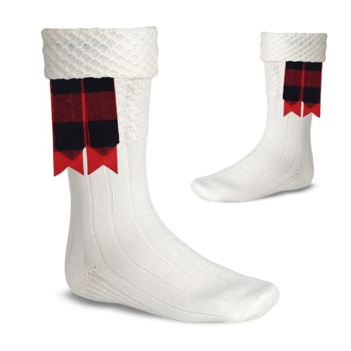 Image of Scottish Tartan Kilt Flashes with Elastic Adjusters